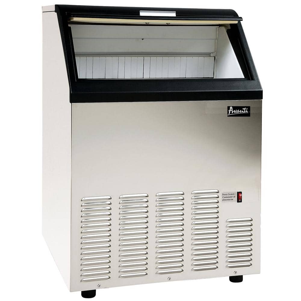 Commercial Ice Maker 500 LBS/24H Freestanding Ice Making Machine with 330.7  LBS Large Storage Bin 1000W, Silver