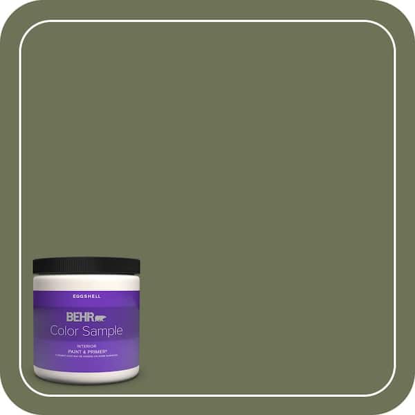 BEHR PREMIUM PLUS 8 oz. #MQ6-53 Herb Cornucopia Eggshell Enamel Interior Paint & Primer Color Sample