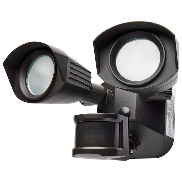 SATCO 100 -Watt Equivalent 1900 -Lumen 90 -Degree Bronze Motion Sensing Integrated LED Flood Light