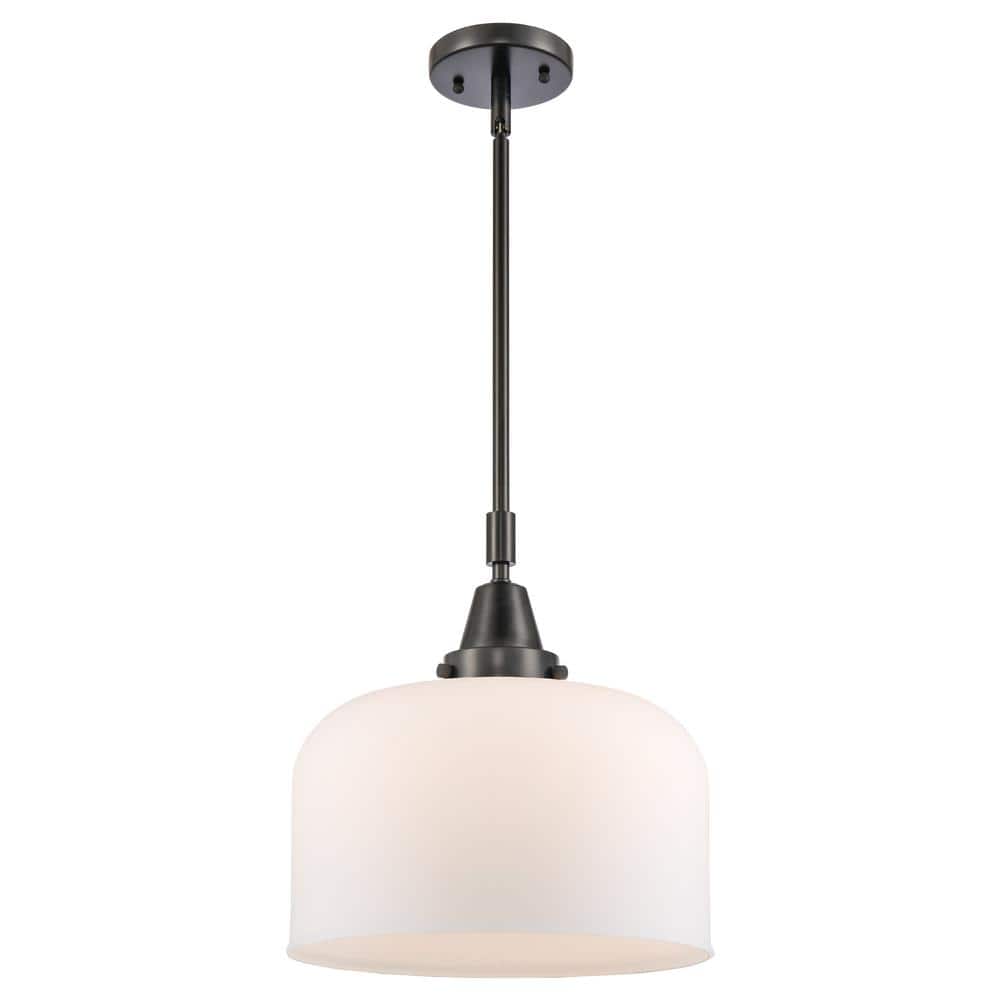 Bell 100-Watt 1-Light Matte Black Standard Mini Pendant Light with Matte White Glass, No Bulbs Included price history on PriceWatchPro