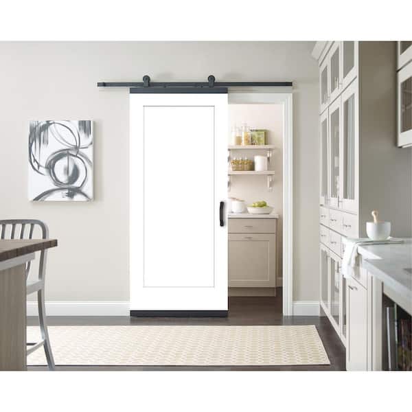 36 in. x 80 in. DesignGlide Madison Primed Smooth Molded Composite MDF Interior Barn Door Slab