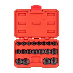 3/8 in. Drive 12-Point Impact Socket Set, (19-Piece) (6 - 24 mm)