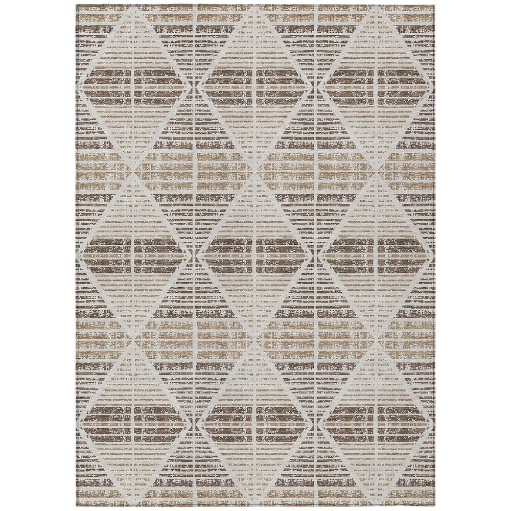 Chantille Machine Washable Indoor/Outdoor Abstract ACN2672 Pearl 8 ft. x 10 ft. Area Rug price history on PriceWatchPro