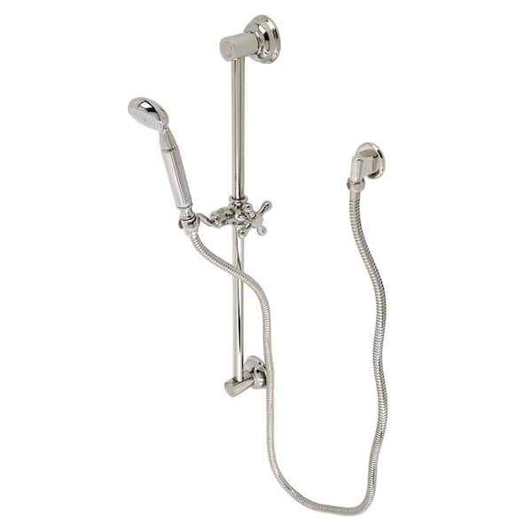 Kingston Brass Made to Match Single-Handle 1-Spray Shower Combo in Polished Nickel with Slide Bar