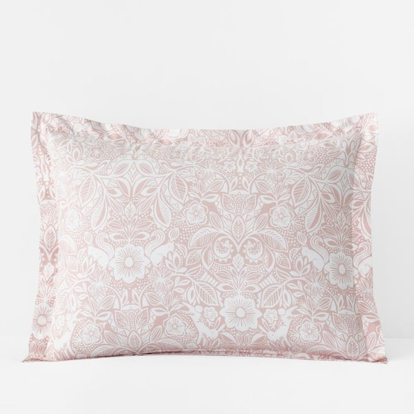 Company Kids by The Company Store Company Kids Little Bunny Organic Cotton Percale Pink Standard Sham