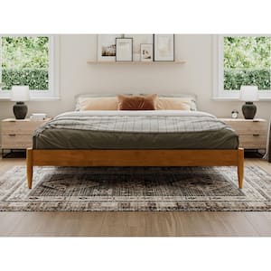 Pasadena 14 in. Light Toffee Natural Bronze Solid Wood Frame King Platform Bed