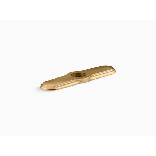 10.31 in. W Brass Escutcheon in Vibrant Brushed Modern Brass