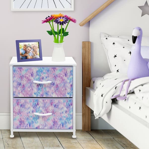 Sorbus 6 Drawer Storage Cube Dresser ,Tie Dye Purple