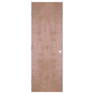 32 in. x 80 in. Flush Hardwood Right-Handed Hollow-Core Smooth Birch Veneer Composite Single Prehung Interior Door