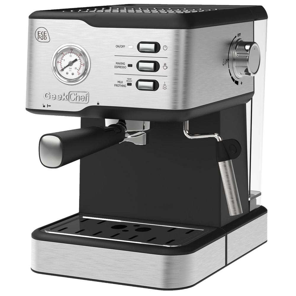 Elexnux 10 Cup Black Drip Espresso Machine Coffee Maker with Build