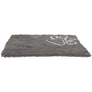1 Size Grey Fuzzy Quick-Drying Anti-Skid and Machine Washable Dog Mat