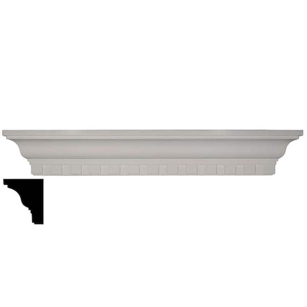 4-1/8 in. x 30 in. x 4-1/2 in. Polyurethane Dentil Shelf