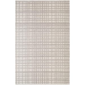 Mardin Light Gray Checkered 4 ft. x 6 ft. Indoor Area Rug