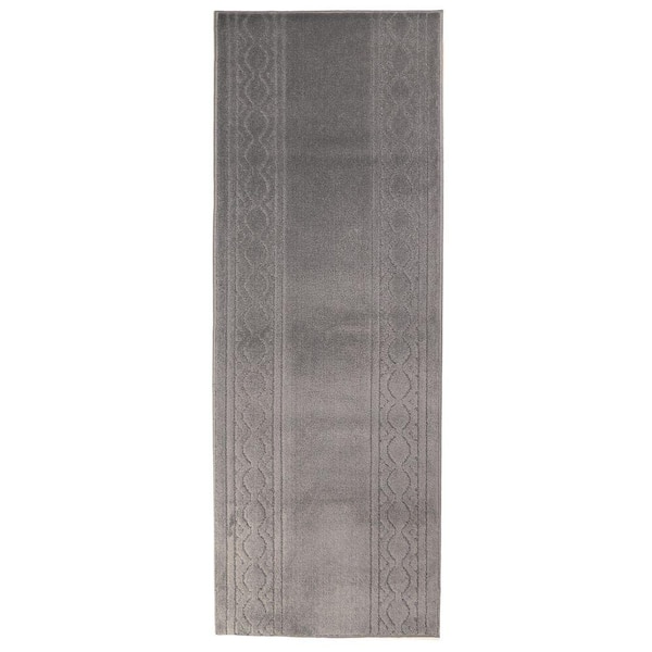 Maximus Collection Gray 26 in. W x 504 in. L Stair Runner 91.13 sq. ft.