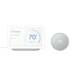 Nest Thermostat Fog + Nest Hub 7" Smart Display Chalk