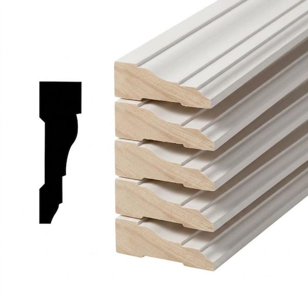Pro Pack 366 11/16 in. x 2 1/4 in. x 84 in. Primed Finger Jointed Casing (5-Pack − 35 Total Linear Feet)