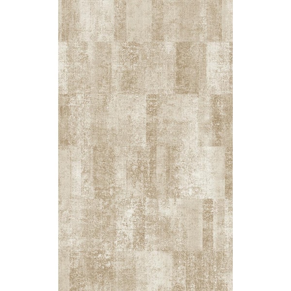 Walls Republic Beige Scratched Textured Blocks Geometric Printed Non-Woven Non-Pasted Textured Wallpaper 57 sq. ft.