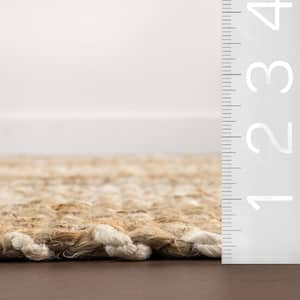 Frankie Ivory 8 ft. x 10 ft. Handmade Striped Jute Area Rug