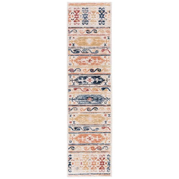 Charleston Ivory/Rust 2 ft. x 5 ft. Geometric Area Rug