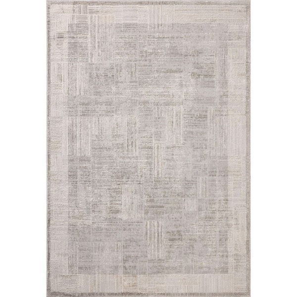 Hollis Smoke / Mist 6 ft. 7 in. x 9 ft. 3 in. Contemporary Area Rug