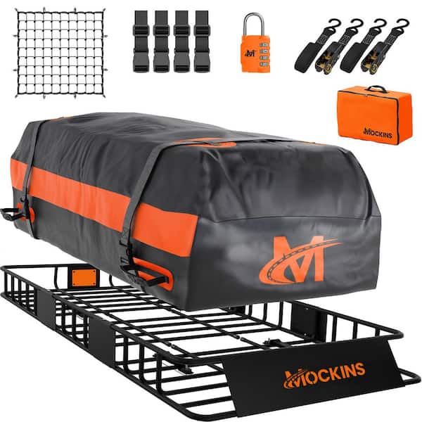 64 in. x 39 in. x 5 in. Extendable Rooftop Cargo Carrier with 20 cu. ft. Waterproof Rooftop Cargo Bag, Net and Straps