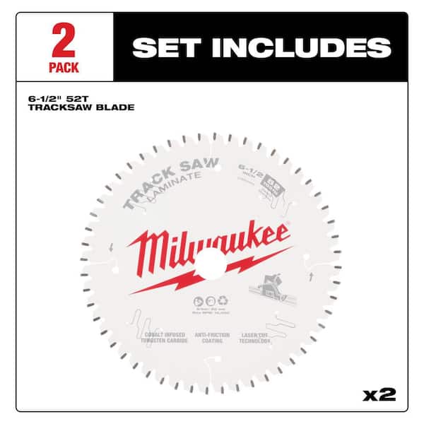 6-1/2 in. x 52-Tooth Carbide Laminate Track Saw Blade (2-Pack)