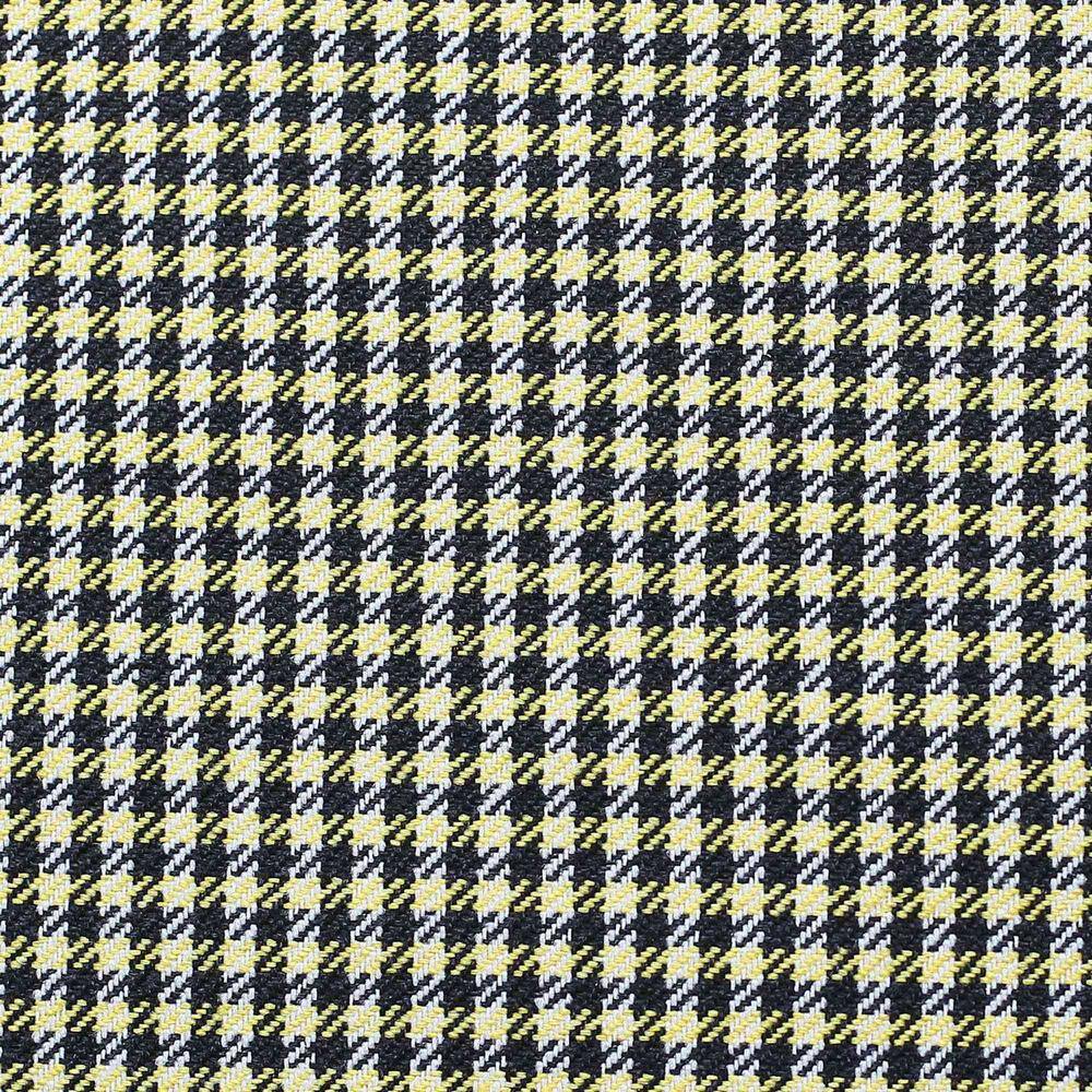 Yellow and Black Houndstooth Polyester Euro Pillow Covers, Set of 4