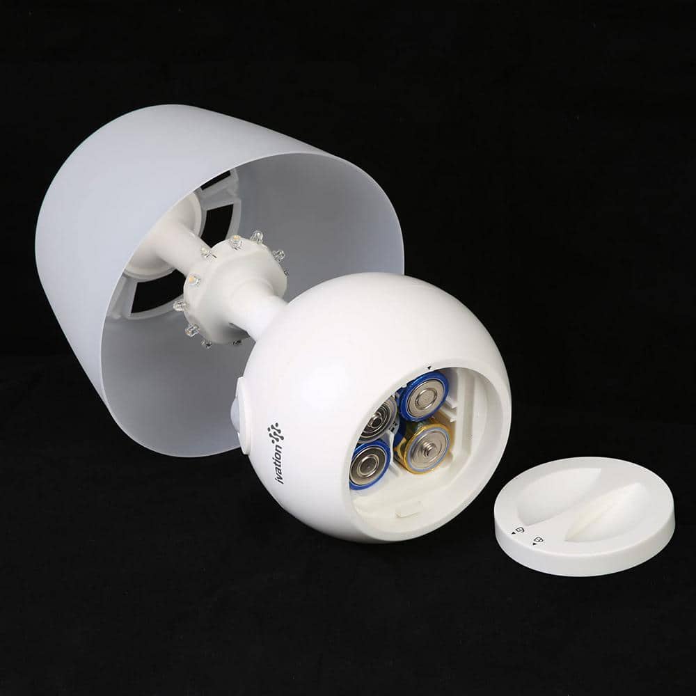 White Cordless Adjustable LED Motion Sensing Table Lamp