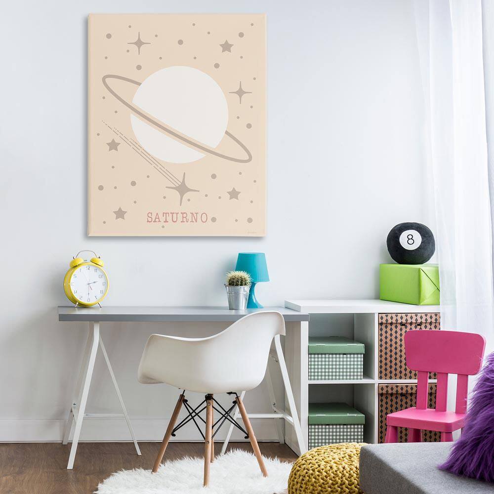 Minimal Saturn with Stars by Daniela Santiago Unframed Abstract Graphic Art Print 48 in. x 36 in. price history on PriceWatchPro