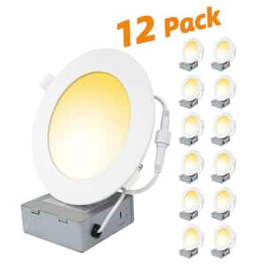 6 in. Adjustable 5CCT LED Recessed Light Kit with Transformer (Set of 12)