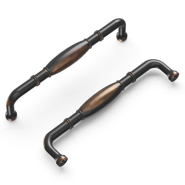 HICKORY HARDWARE Williamsburg 5-1/16 in. (128 mm) Oil-Rubbed Bronze Highlighted Cabinet Pull (10-Pack)