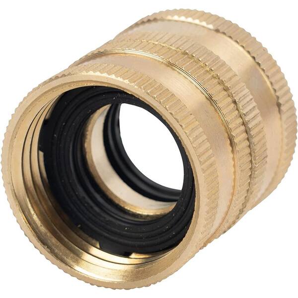 Cubilan - 3/4 in. Garden Hose Adapter, Solid Brass Hose Connectors, Hose Connector with 2 Extra Washers (2-Pack)