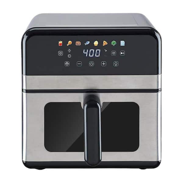 7.5 Qt. Black Air Fryer with 8-in-1 Multi-Preset Functions, Precise Temperature Control, and Dishwasher-Safe Basket