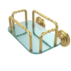 Que New Wall Mounted Guest Towel Holder in Polished Brass