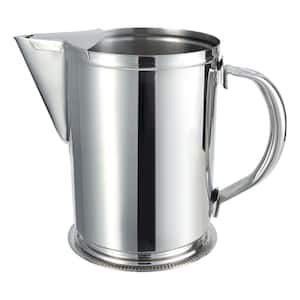 64 fl. oz. Stainless Steel Water Pitcher with Ice Guard