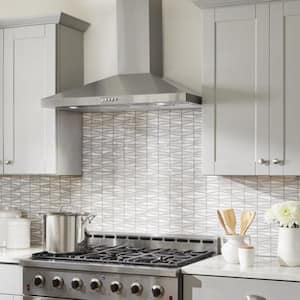 Siena 36 in. 350CFM Convertible Pyramid Wall Mount Range Hood in Stainless Steel with Charcoal Filters and LED Lighting
