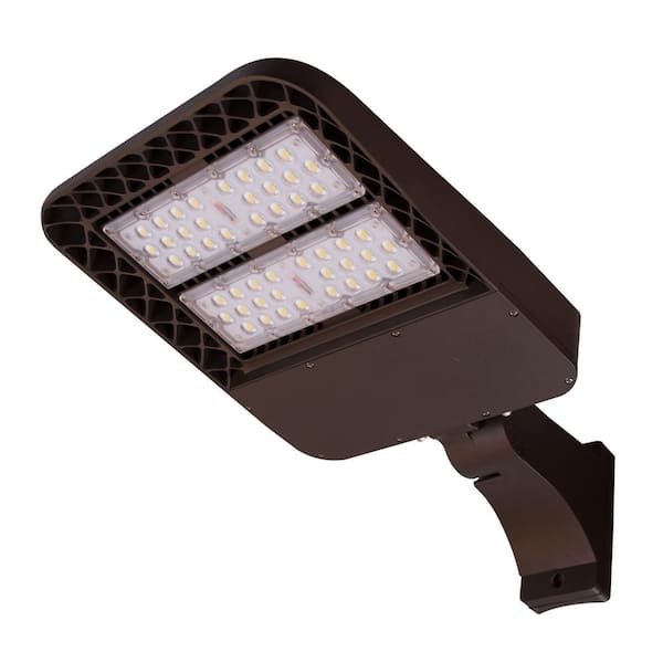 NICOR Aquila 550-Watt Equivalent Integrated LED Bronze Type 3 Lens Area light 5000K