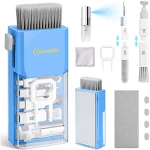 10-in-1 Laptop Keyboard Cleaner Cleaning Kit with 3 in 1 Earbud Cleaner Pen for Computer, Phone, Cameras in Blue