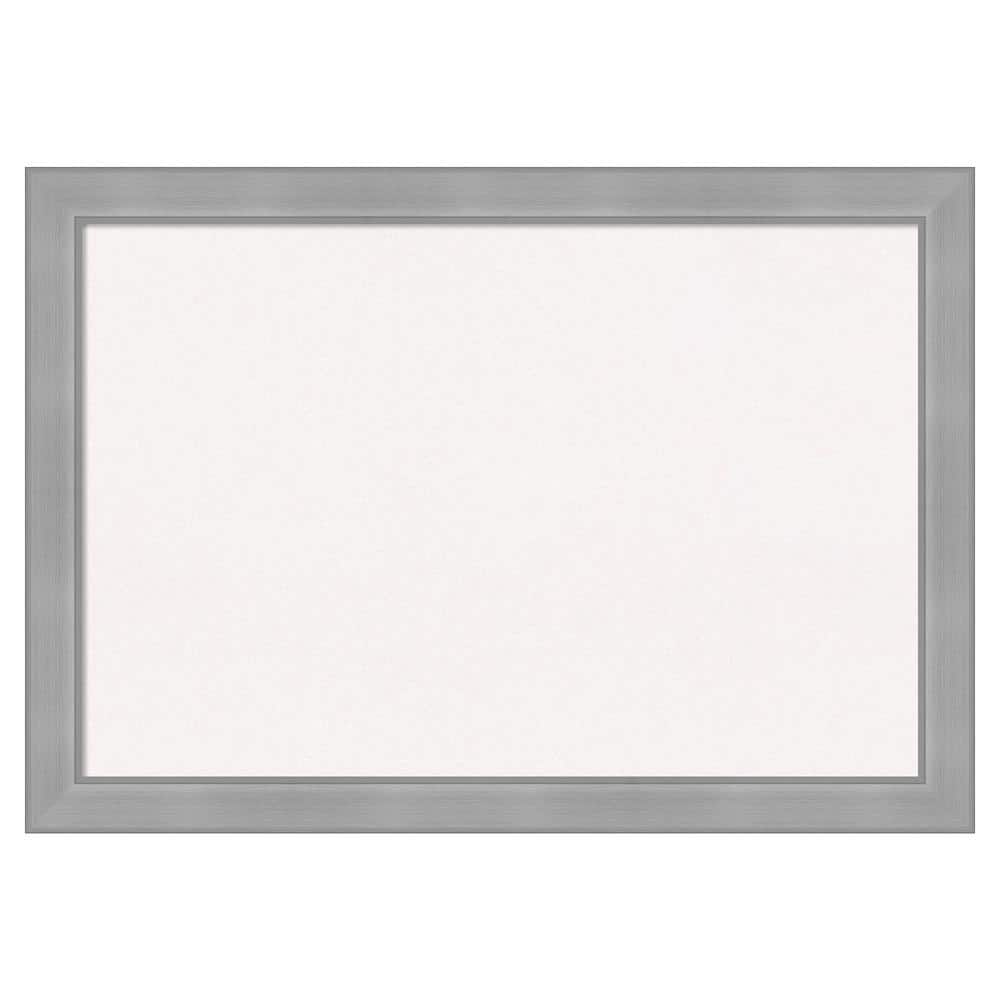 Amanti Art Vista Brushed Nickel White Corkboard 40 in. x 28 in