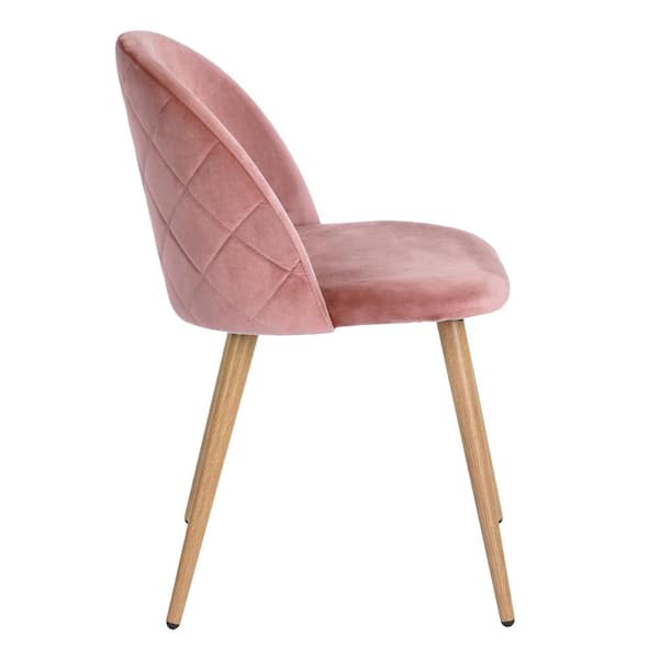 zomba pink velvet dining chair