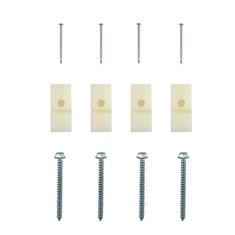 White Plastic Coated Safety Picture Hook Kit with Screws