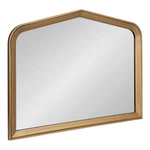 Tudor 36.00 in. W x 28.00 in. H Gold Arch Transitional Framed Decorative Wall Mirror