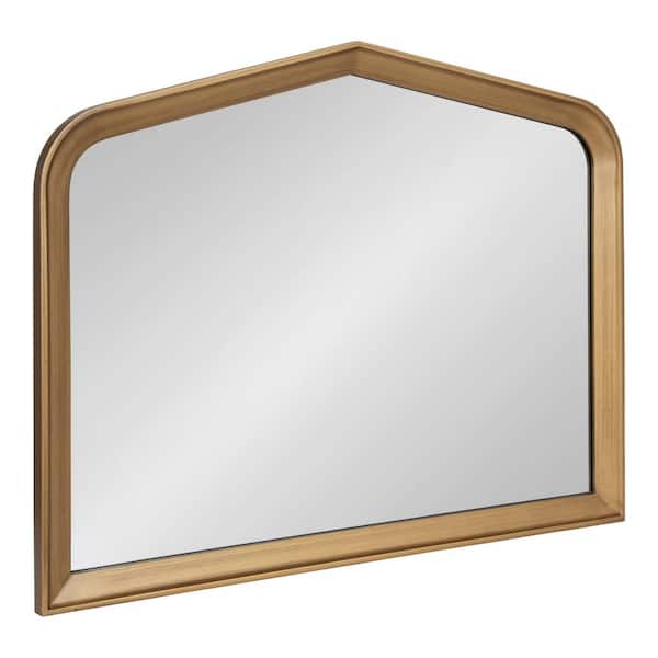 Kate and Laurel Tudor 36.00 in. W x 28.00 in. H Gold Arch Transitional Framed Decorative Wall Mirror