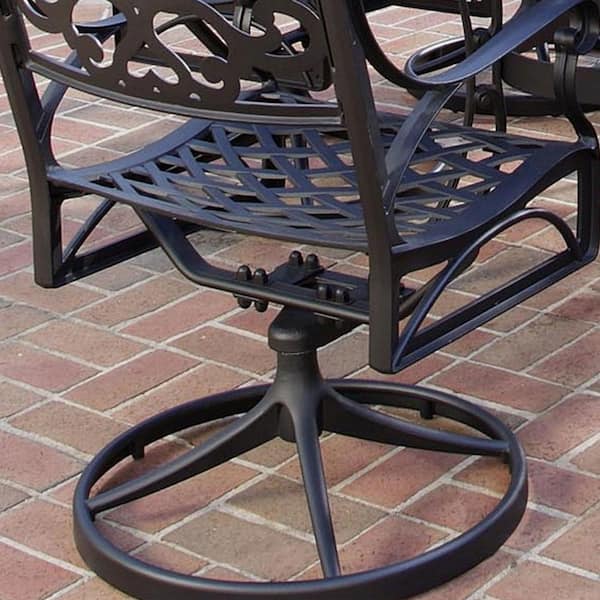 Sanibel Swivel Black 7-Piece Cast Aluminum Outdoor Dining Set