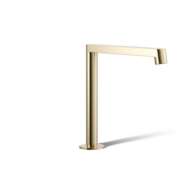 KOHLER Components Deck-Mount Bath Spout with Row Design in Vibrant French Gold