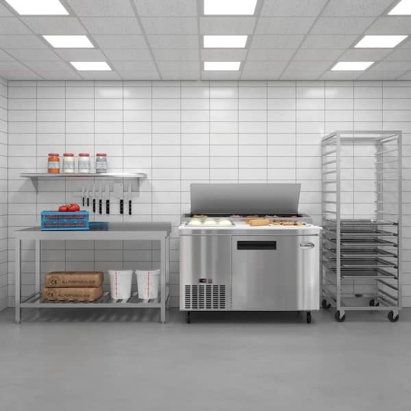 Koolmore 92 in. Commercial Pizza Prep Refrigerator in Stainless