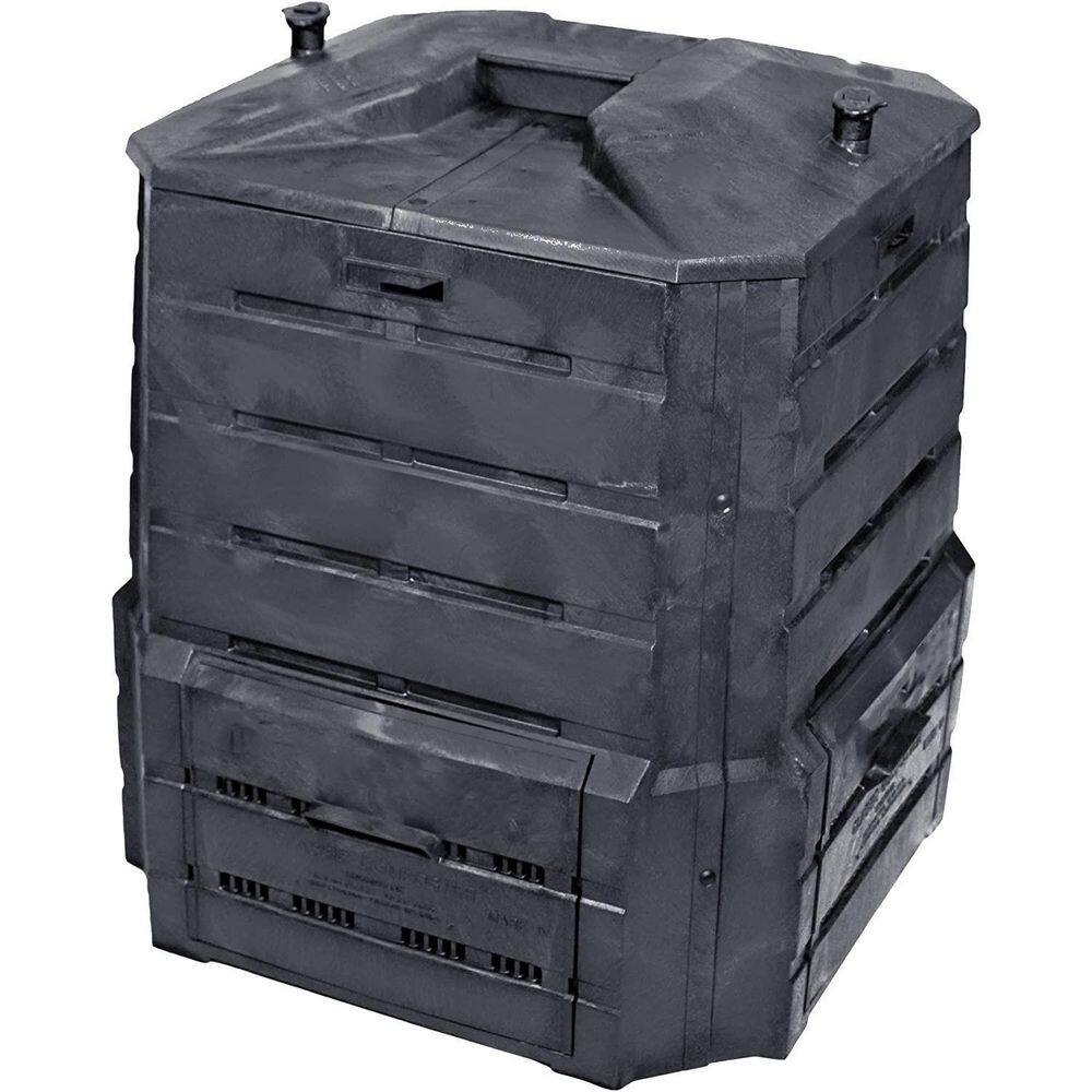 94 Gal. Black Outdoor Polypropylene Compacted Compost Accelerator ...
