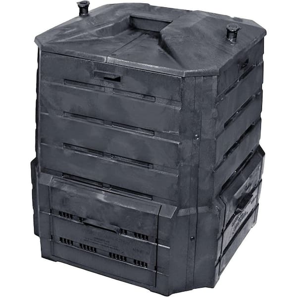 Unbranded 94 Gal. Black Outdoor Polypropylene Compacted Compost Accelerator
