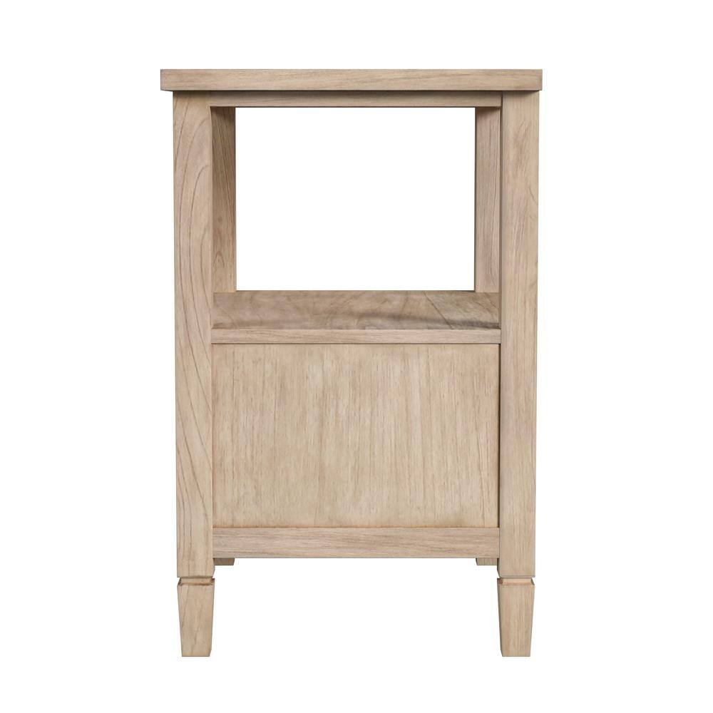 Flagstaff Natural Wood and Cane 1-Drawer Nightstand