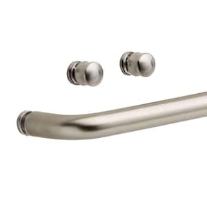 Simplicity 20 in. Shower and Bathtub Door Handle and Knobs in Nickel (3-Pieces)